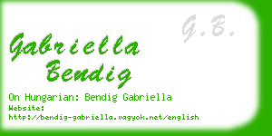 gabriella bendig business card